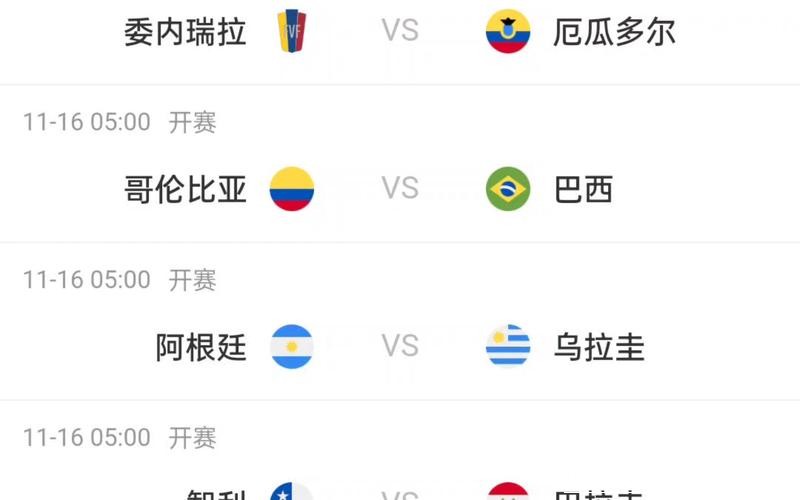 2026世界杯外围赛南美区赛程对比 2026世界杯外围赛南美区赛程对比